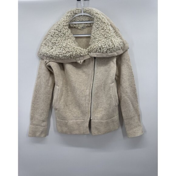 GAP Jackets & Blazers - Vintage Gap Women Medium Coat Lambswool Funnel Neck Y2K Retro Cozy Indie Preppy